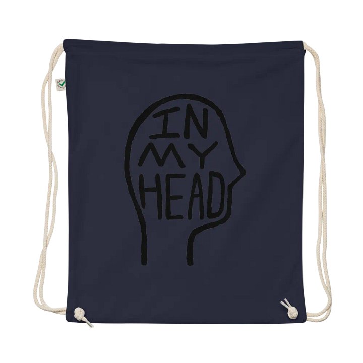 In My Head cotton drawstring bag product image (1)