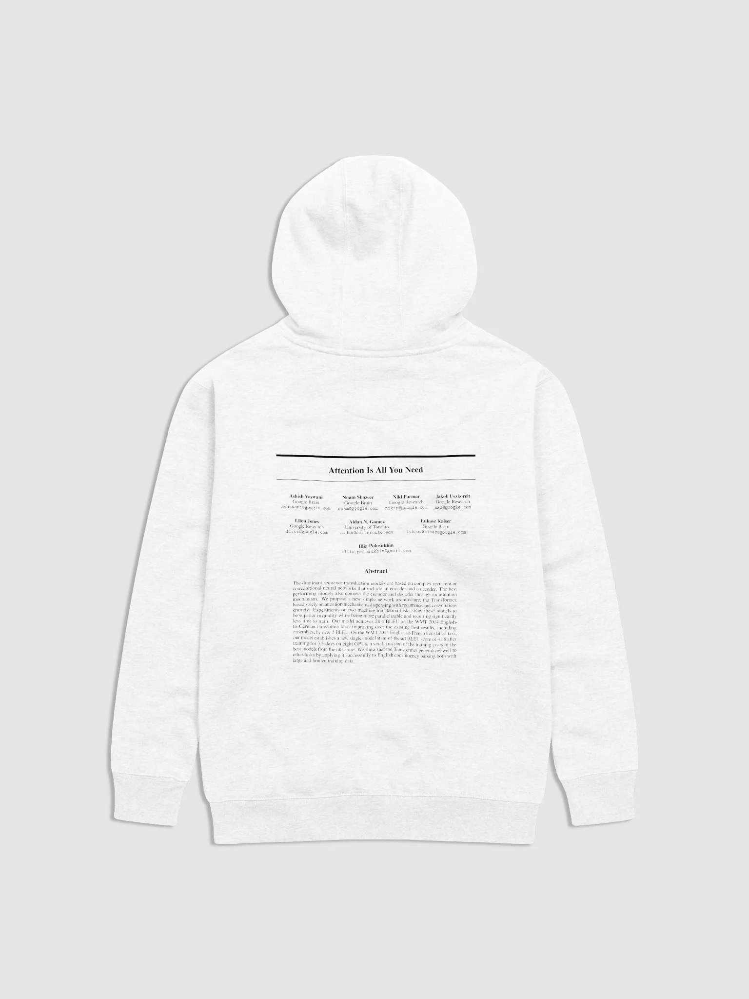 Attention Is All You Need Hoodie product image (2)