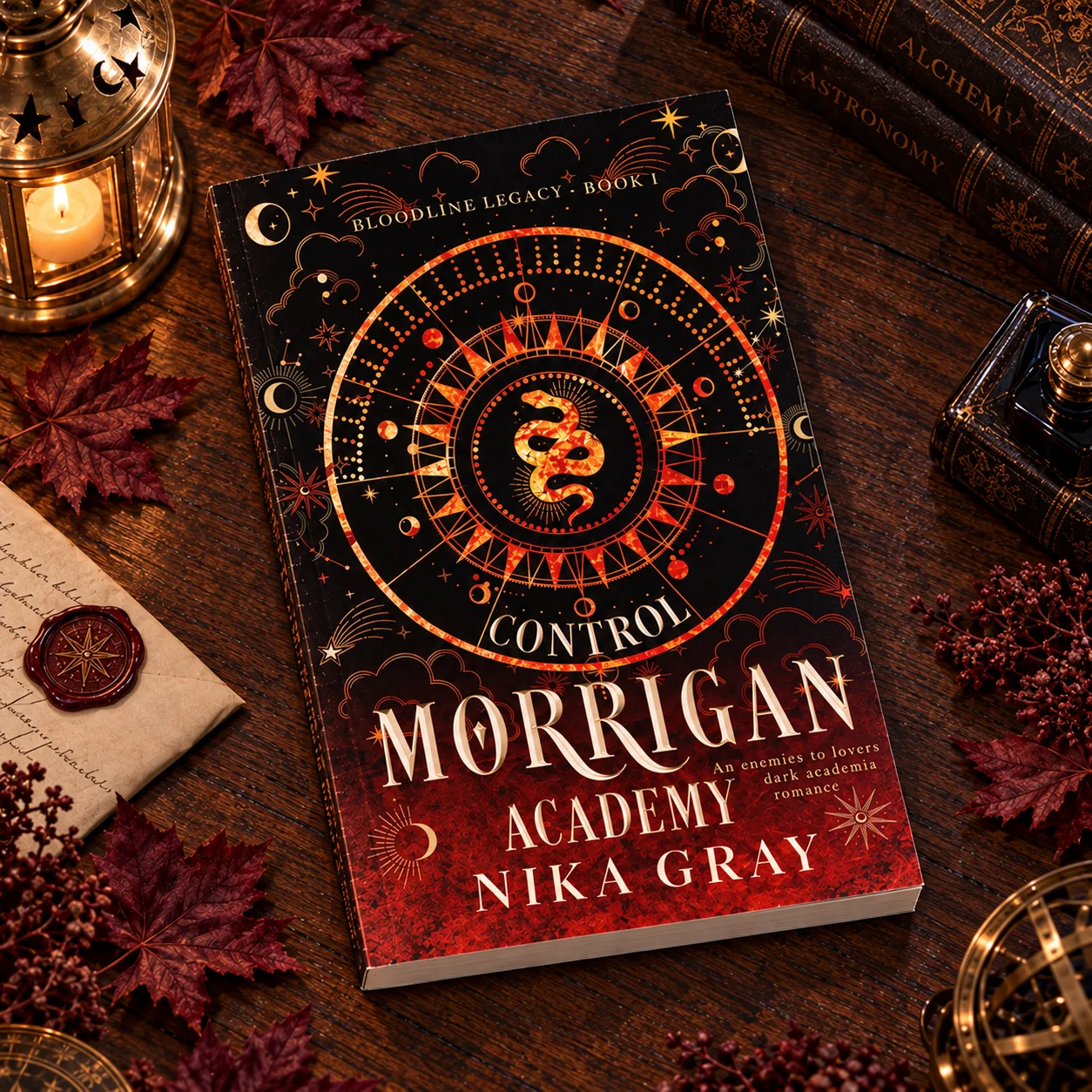 Morrigan Academy book in its own atmospheric setting