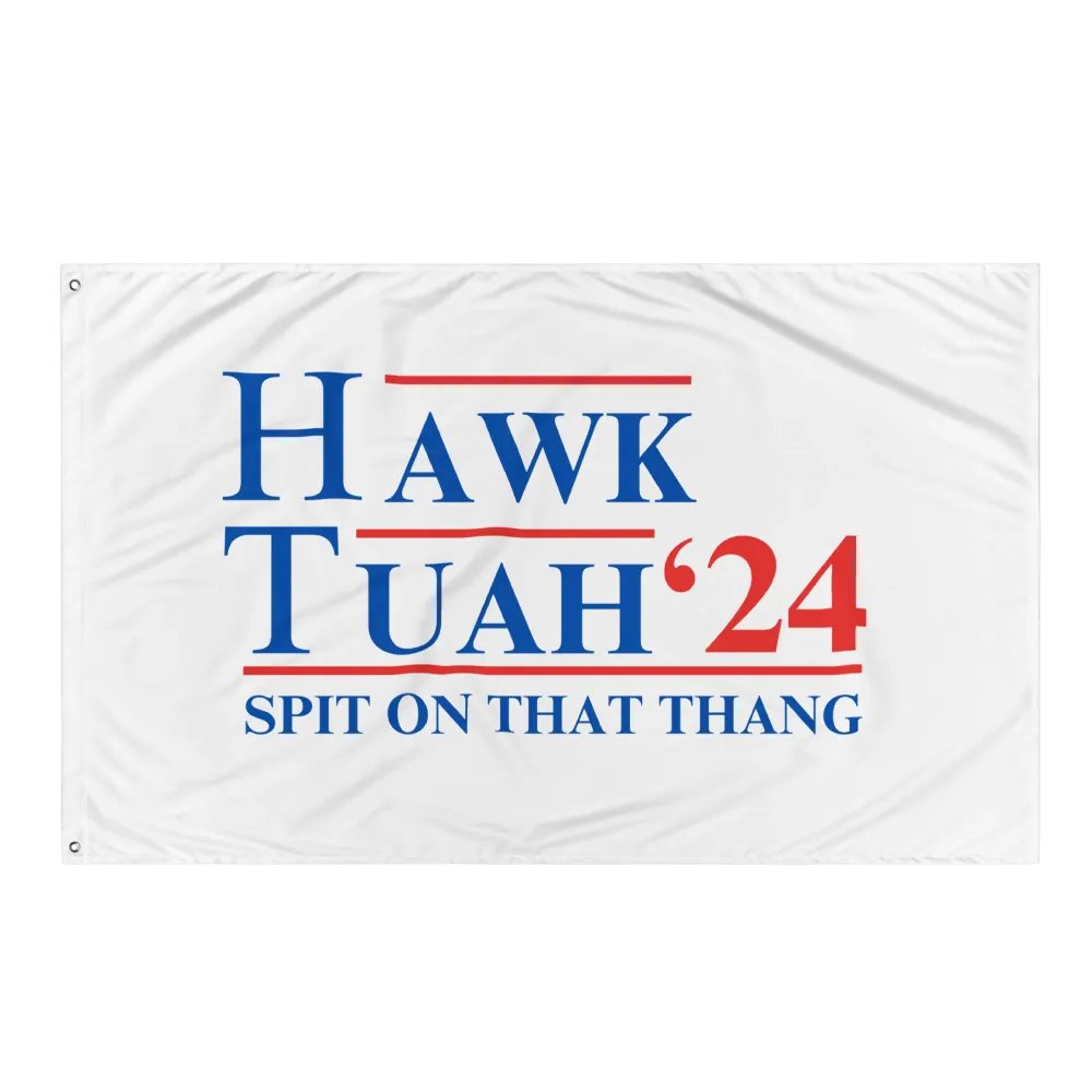 The Hawk Tuah '24 Spit on that Thang - Flag product image (3)