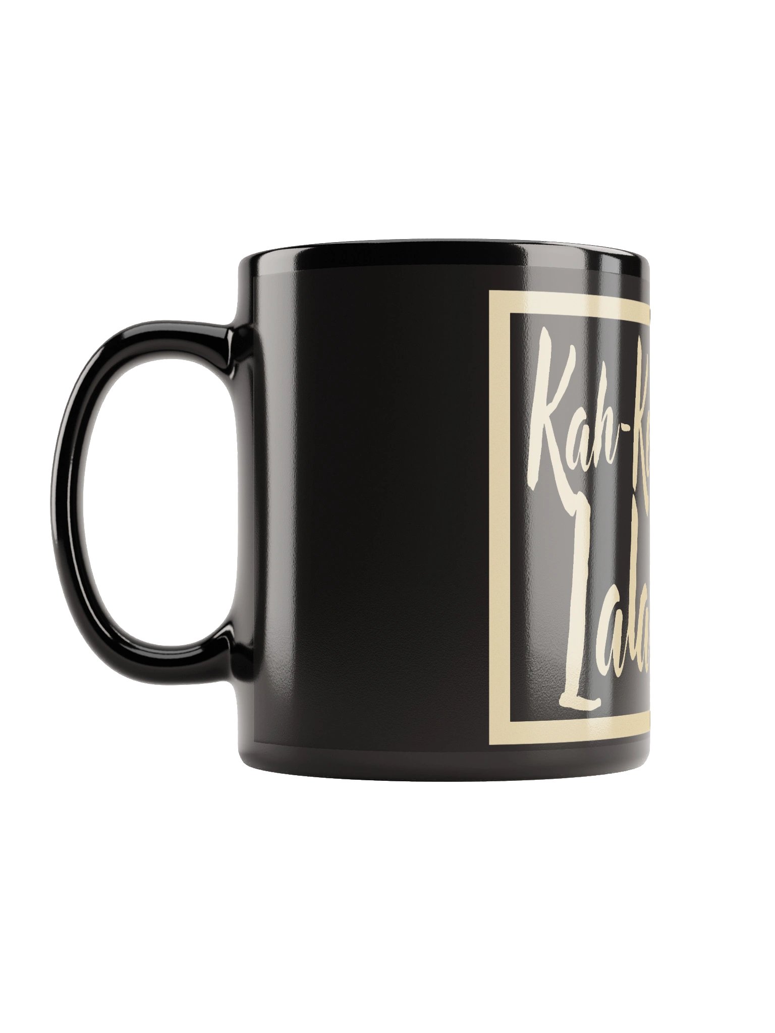 Kah-Key Lala Cat Black Glossy Mug product image (6)