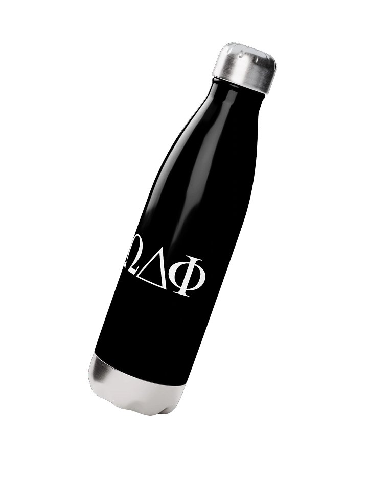 Omega Delta Phi Greek Letters Stainless Water Bottle (Black) product image (2)