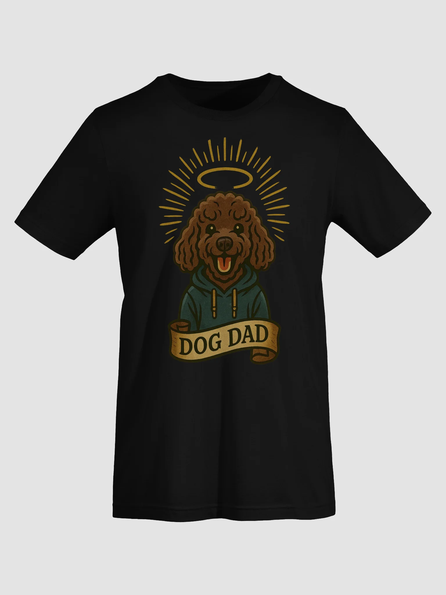 Dog Dad T-Shirt – Funny Poodle Halo Design for Proud Pet Dads – Cute Dog Lover Gift Tee for Men, Fur Baby Fathers & Canine Companions product image (7)