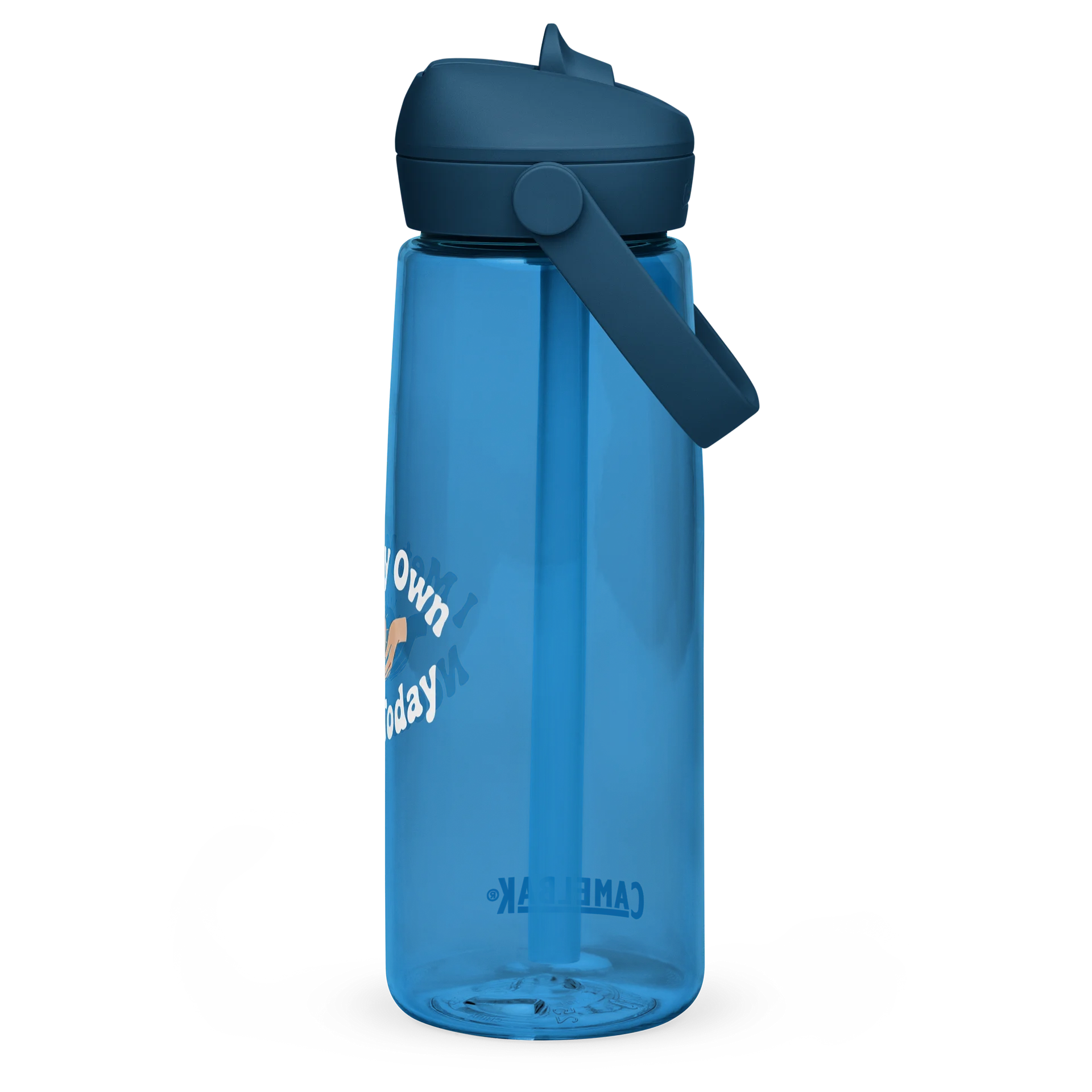 “I Met My Own Needs Today” Blue Water Bottle product image (2)