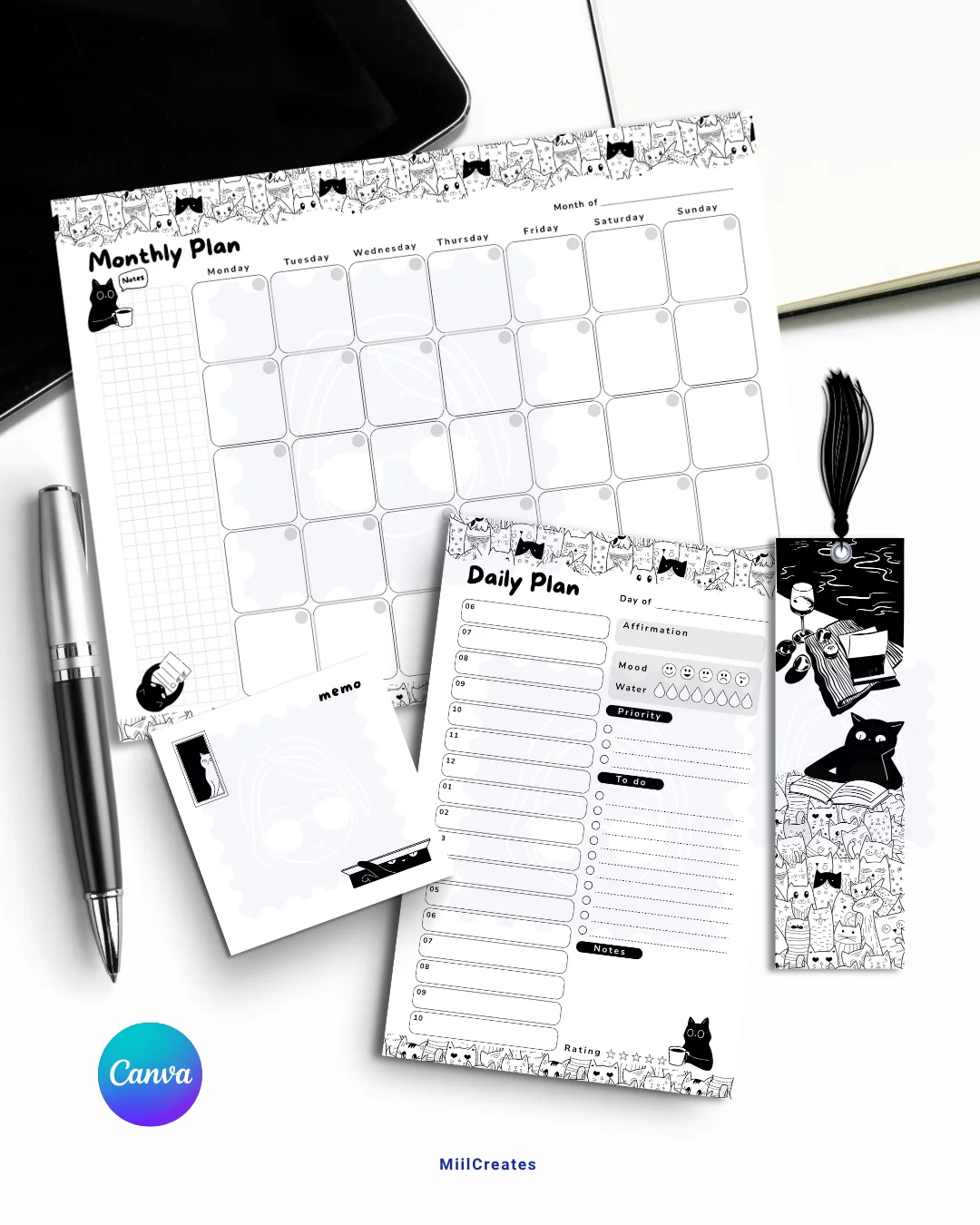 Black Cat Stationery Bundle product image (2)