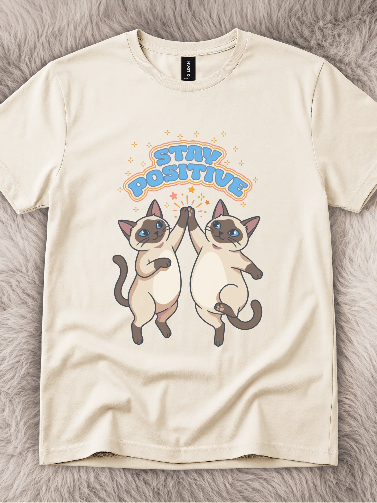 Stay Positive Siamese Cat Shirt product image (1)