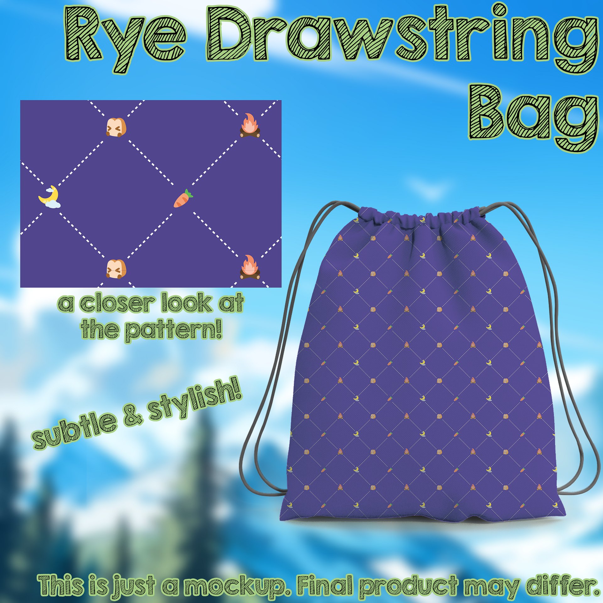 Rye Bday Drawstring Bag product image (1)