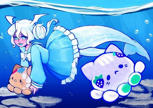 Art from my most recent video 🌊💙🌙