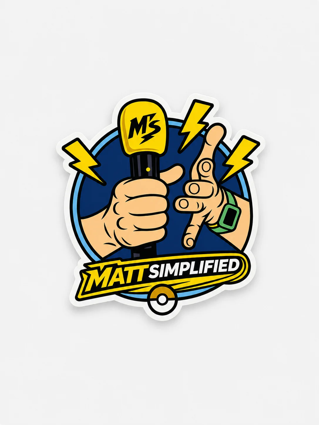 MattSimplified Hands Sticker product image (1)