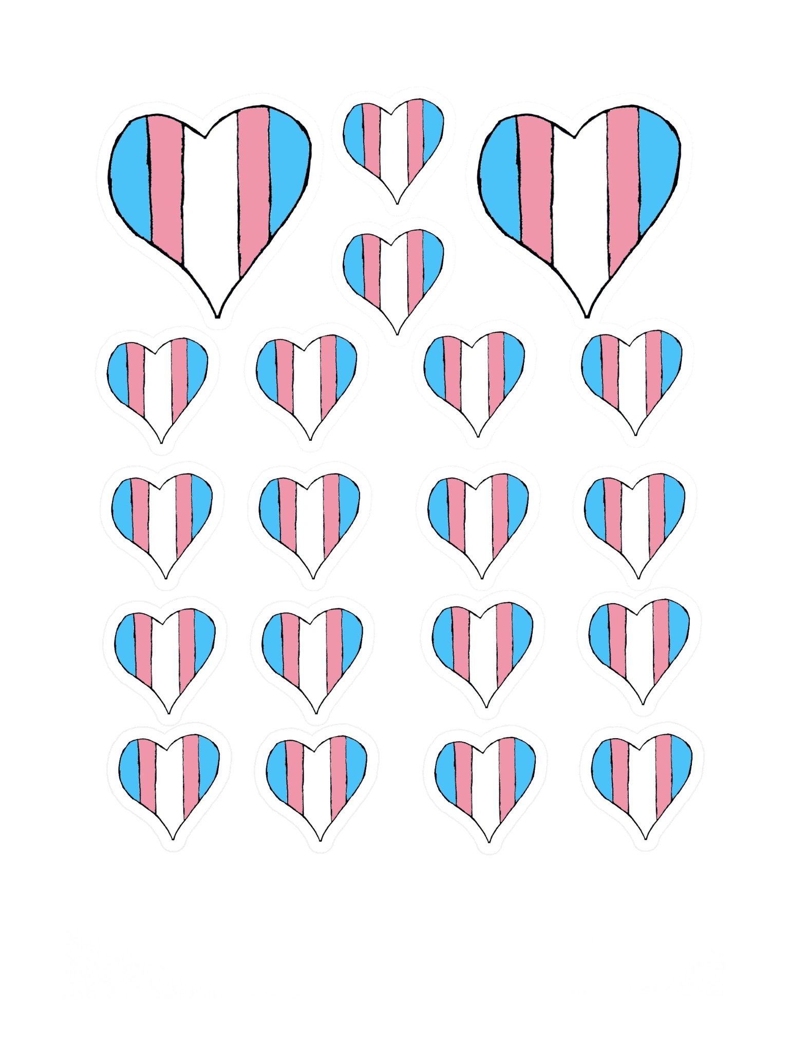 Rain's Heart x20 (Sticker Pack) product image (3)