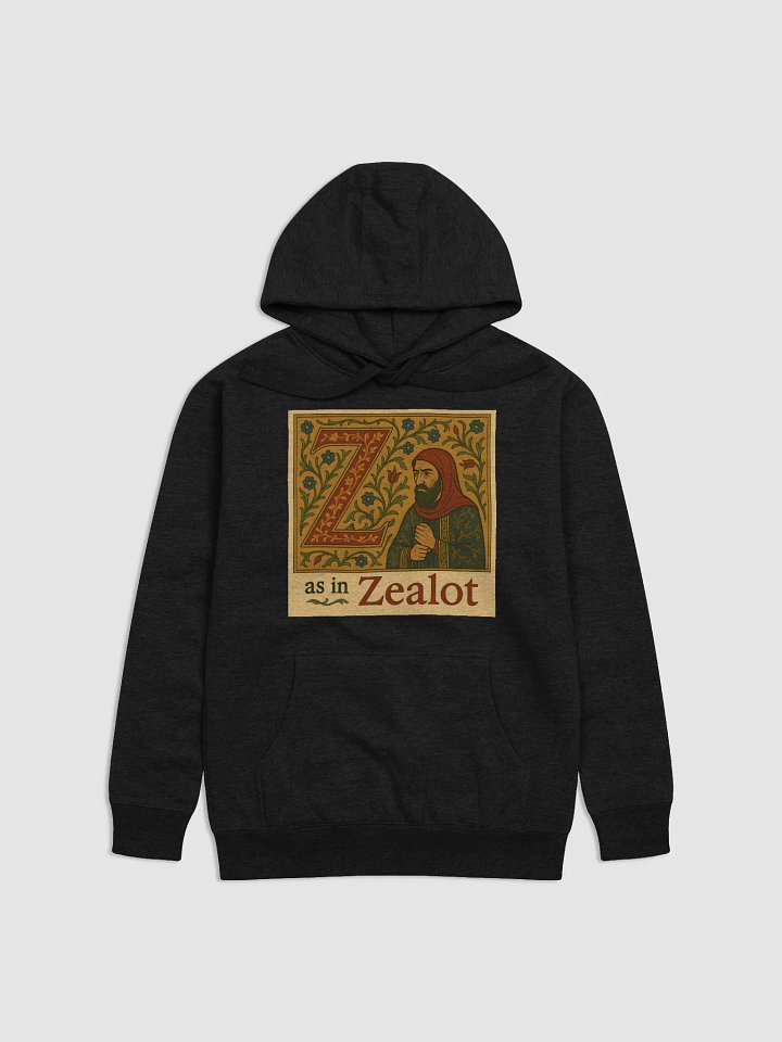 Z as in zealot 2 cotton unisex premium hoodie by dark alphabet product image (1)