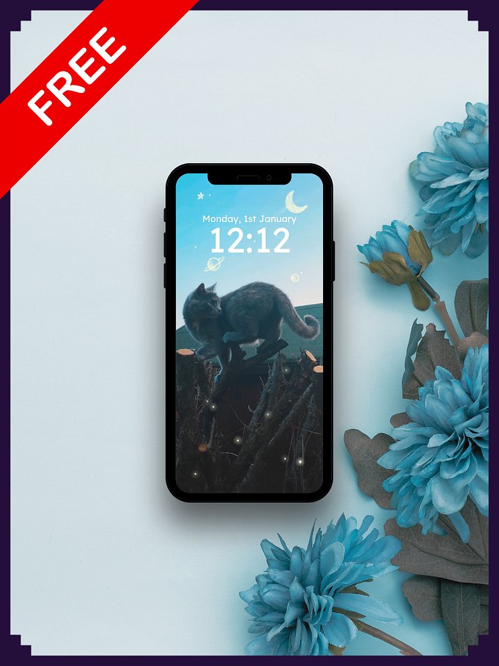 ⭐⭐⭐🆓 Space Kitty Wallpaper product image (1)