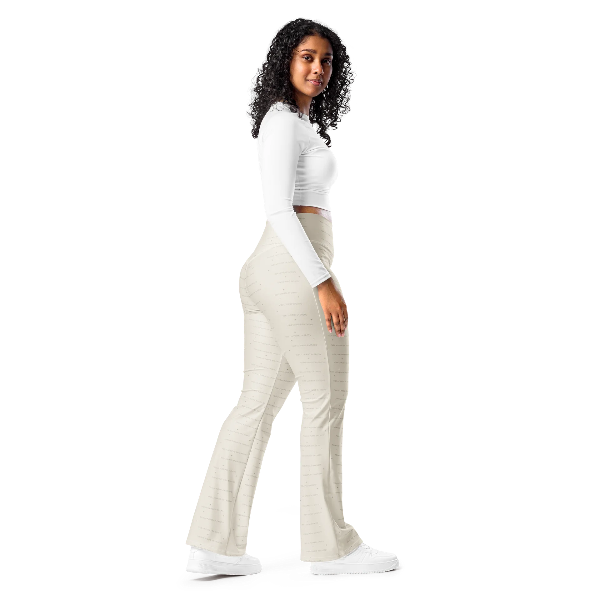 Flare Leggings — Women Who Lift (Cream) product image (12)