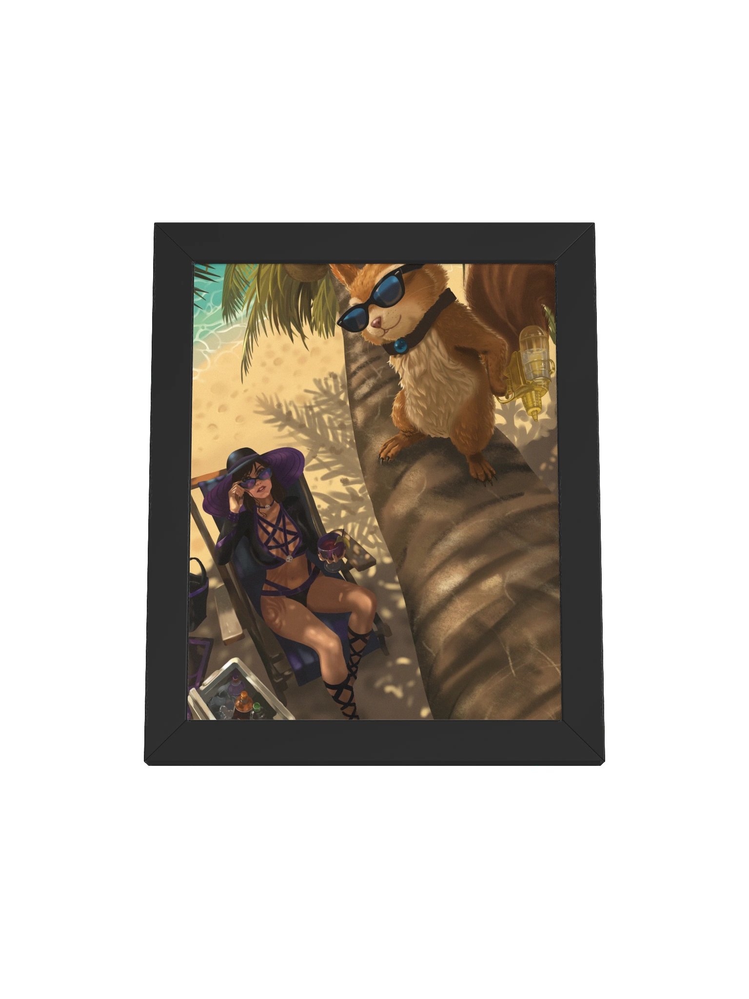The Morrigan & Ratatoskr at the Beach: Poster - Feyluna product image (1)