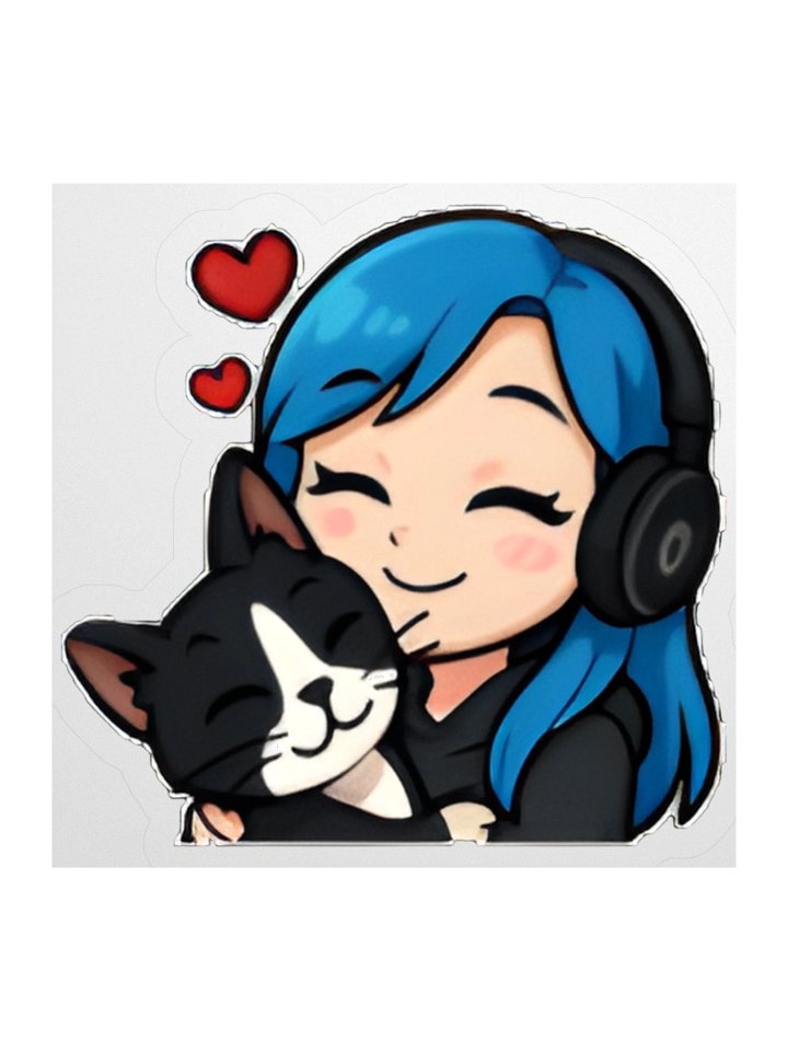 Kitty Cuddles Kiss Cut Stickers product image (2)