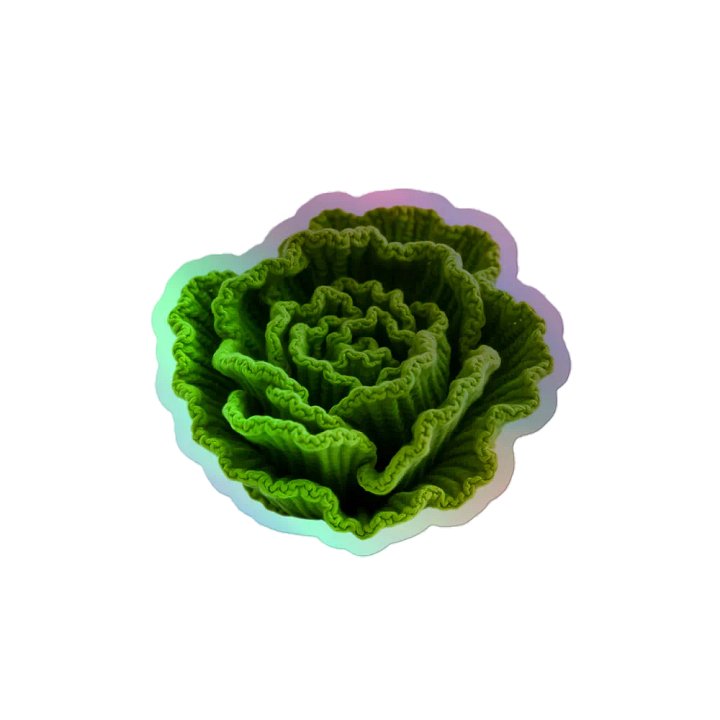 CozyAvocado Kiss-Cut Holographic Sticker Sheet Lettuce #1 product image (2)