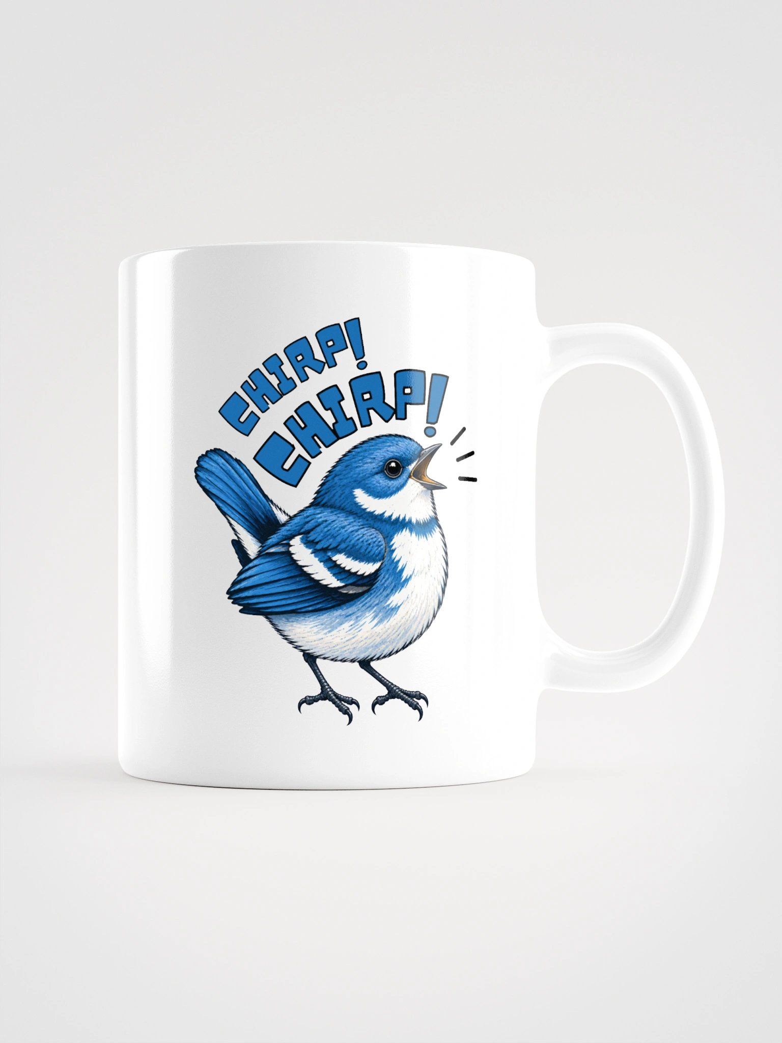 Chirp Chirp Blue Songbird Ceramic Mug – Cute Bird Call Coffee Cup & Birder Gift product image (2)