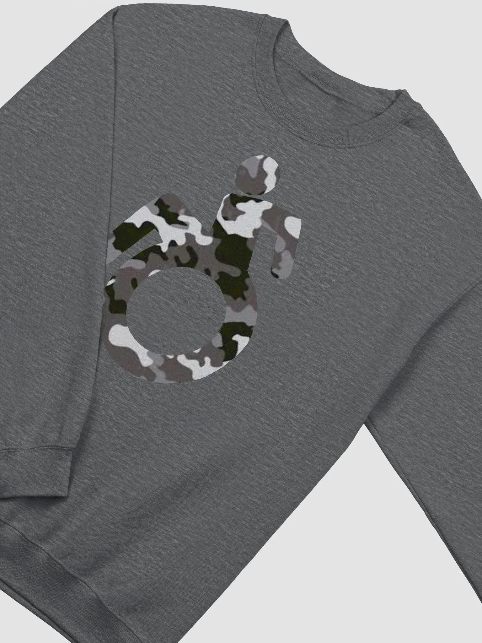 Wheelie, Dark Gray Camo Sweatshirt product image (3)