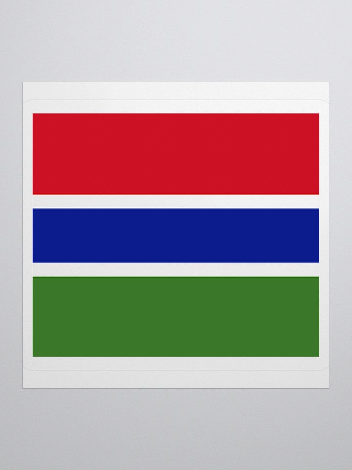 Gambia Flag Sticker | Wavy River Design | Durable Vinyl | 3 Sizes product image (3)