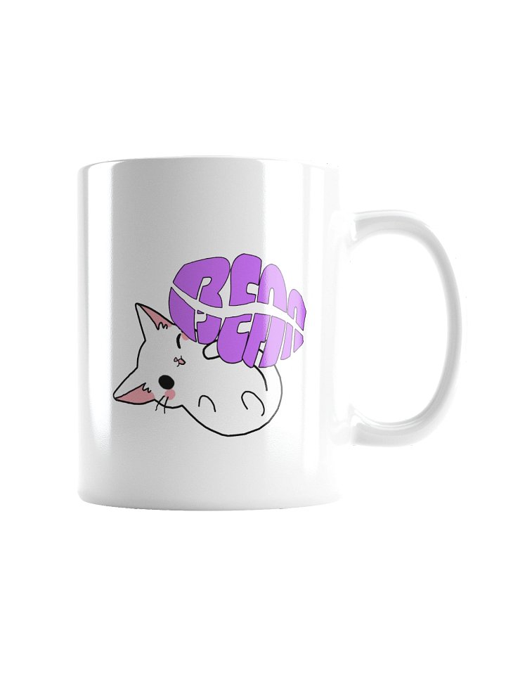 Bean Cat Nap Logo White Glossy Mug product image (2)
