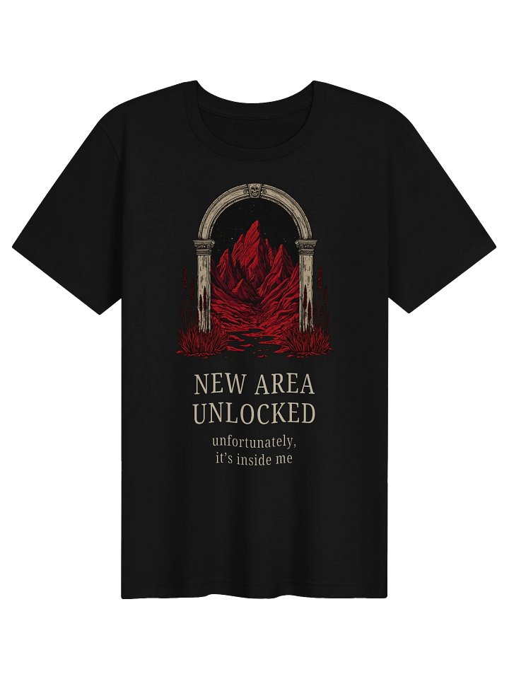 Endometriosis New Area Unlocked Shirt | Endo Awareness & Pelvic Pain Tee (Black) product image (1)