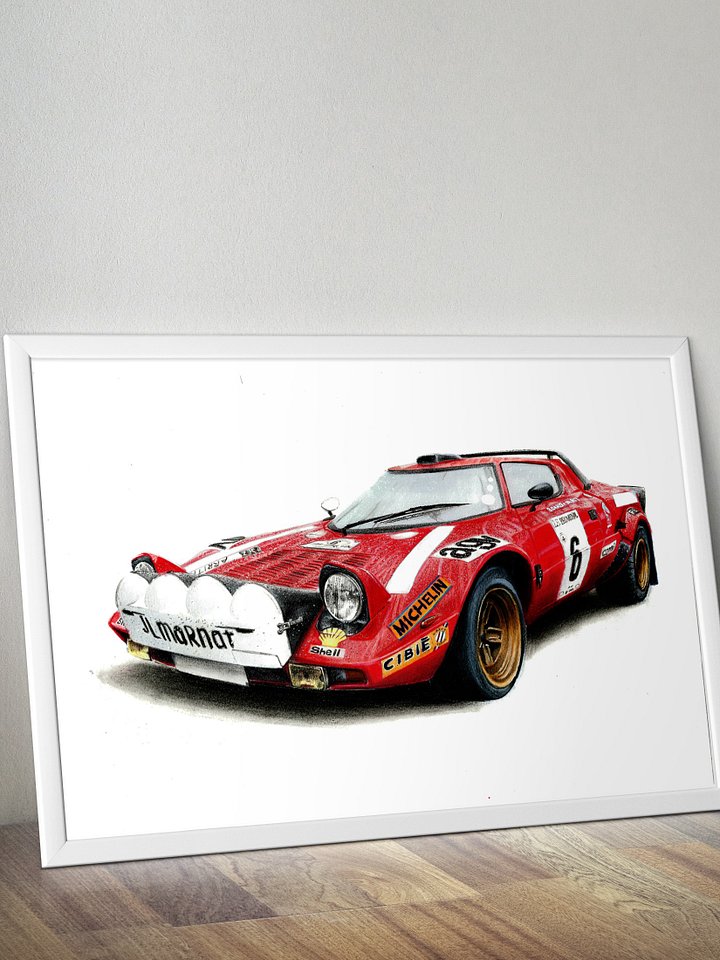Red Lancia Stratos - A3 Print product image (1)