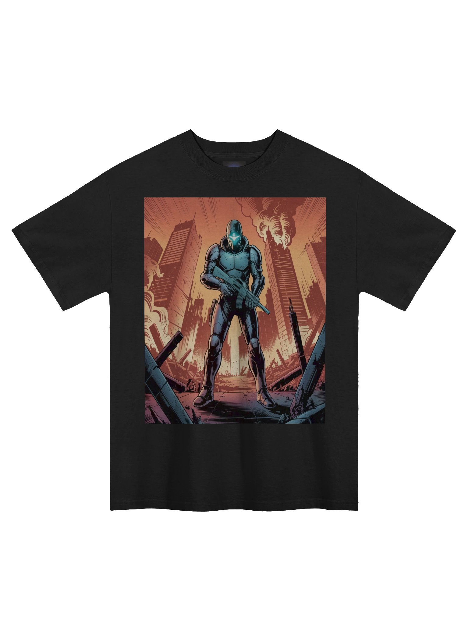 Inferno Ascendant: Apocalypse Inspired Oversized Faded T-Shirt product image (3)