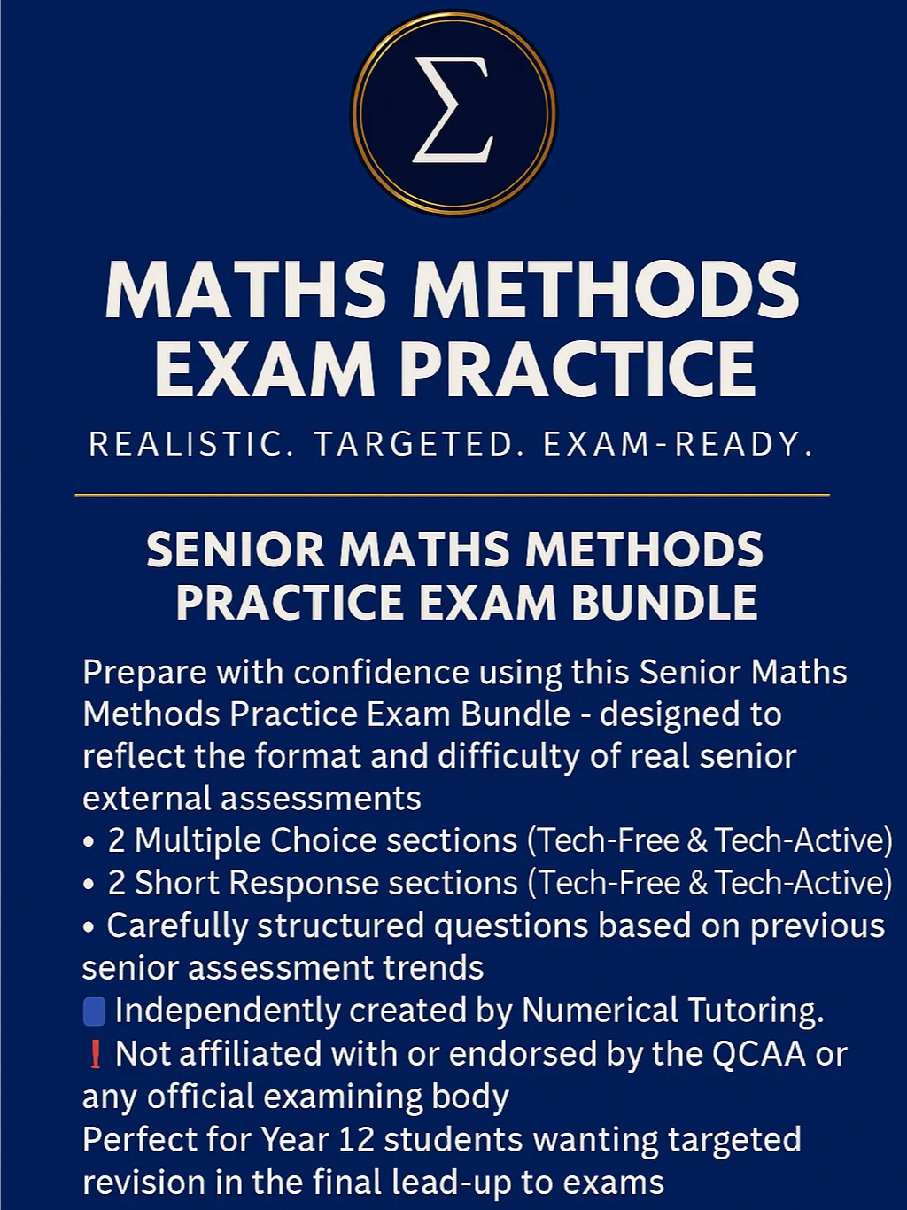Exam Bundle Pack — Maths Methods, Specialist Maths, Chemistry & Physics product image (4)