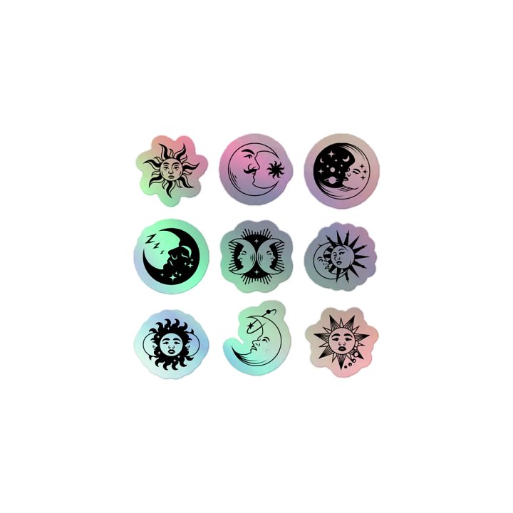 Cosmic Elegance Holographic Sticker Set product image (1)