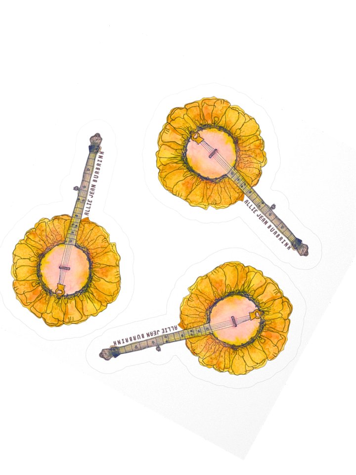 Banjo Flower Stickers (sheet of 3) product image (2)