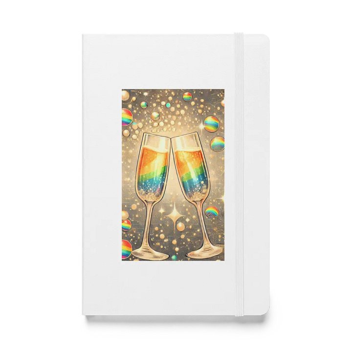 Rainbow Champagne Celebration Journal / Guestbook - WHITE product image (1)