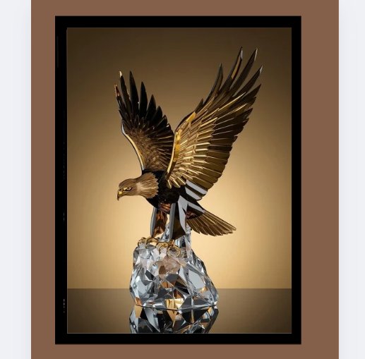 Crystal Eagle Sculpture Wall Art product image (2)