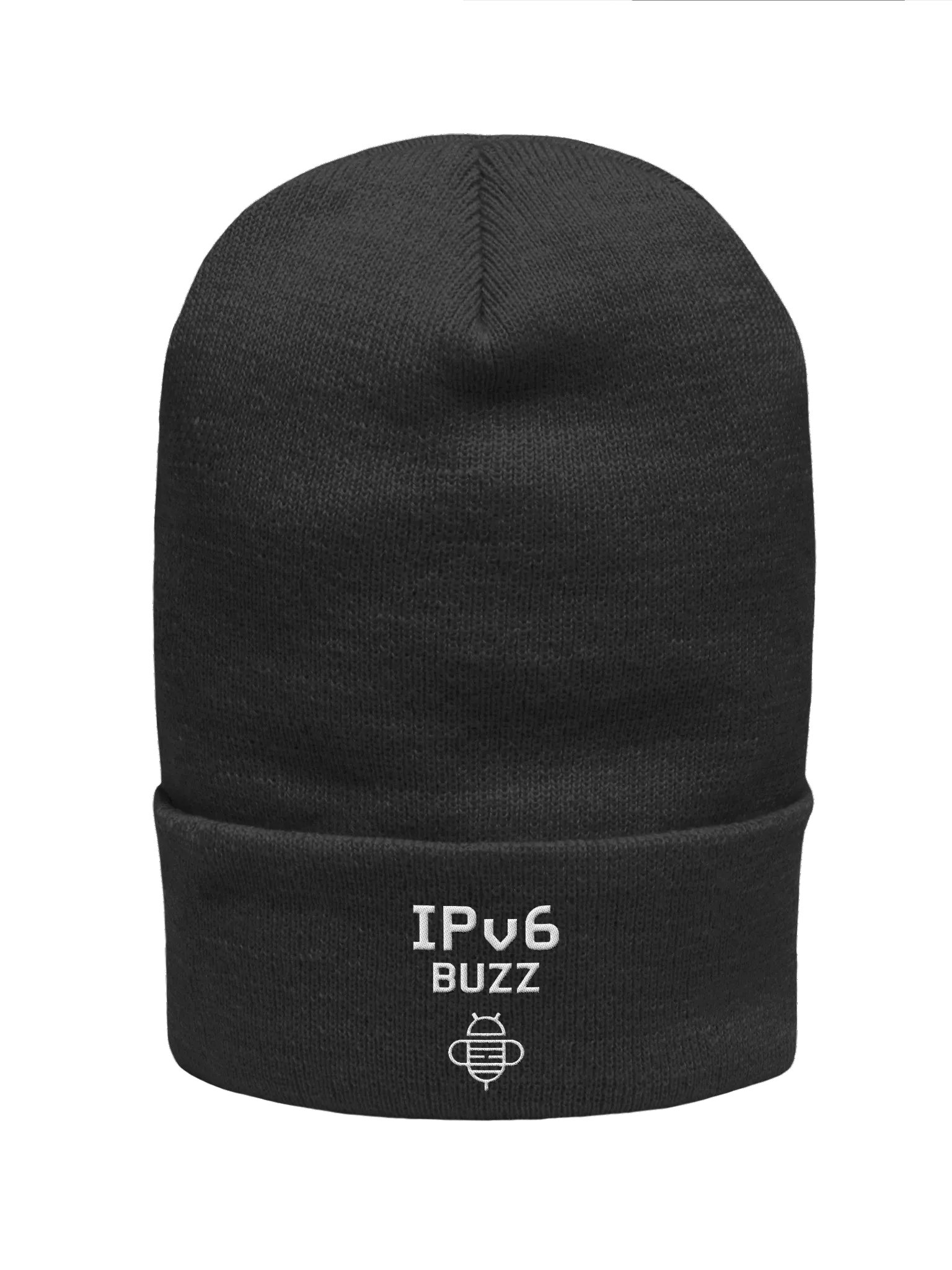 IPv6 Buzz Cuffed Beanie - White Logo product image (1)