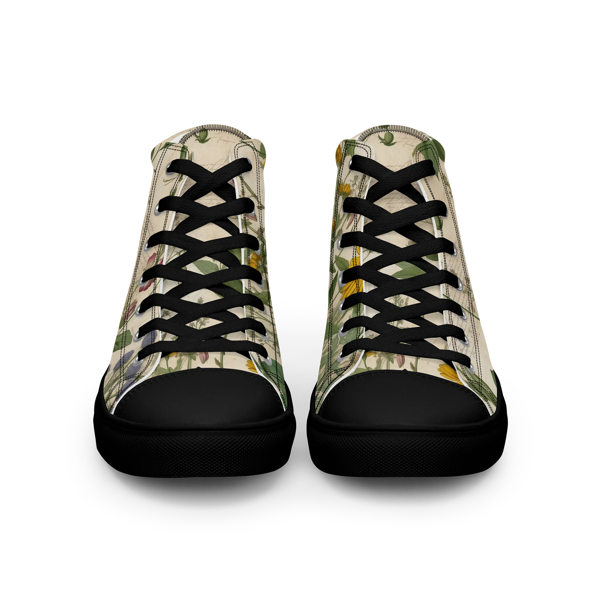 Vintage Wildflower High Top Canvas Shoes product image (3)