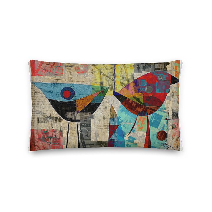 Fragments and Feathers Linen Luxe All-Over Premium Pillow product image (5)