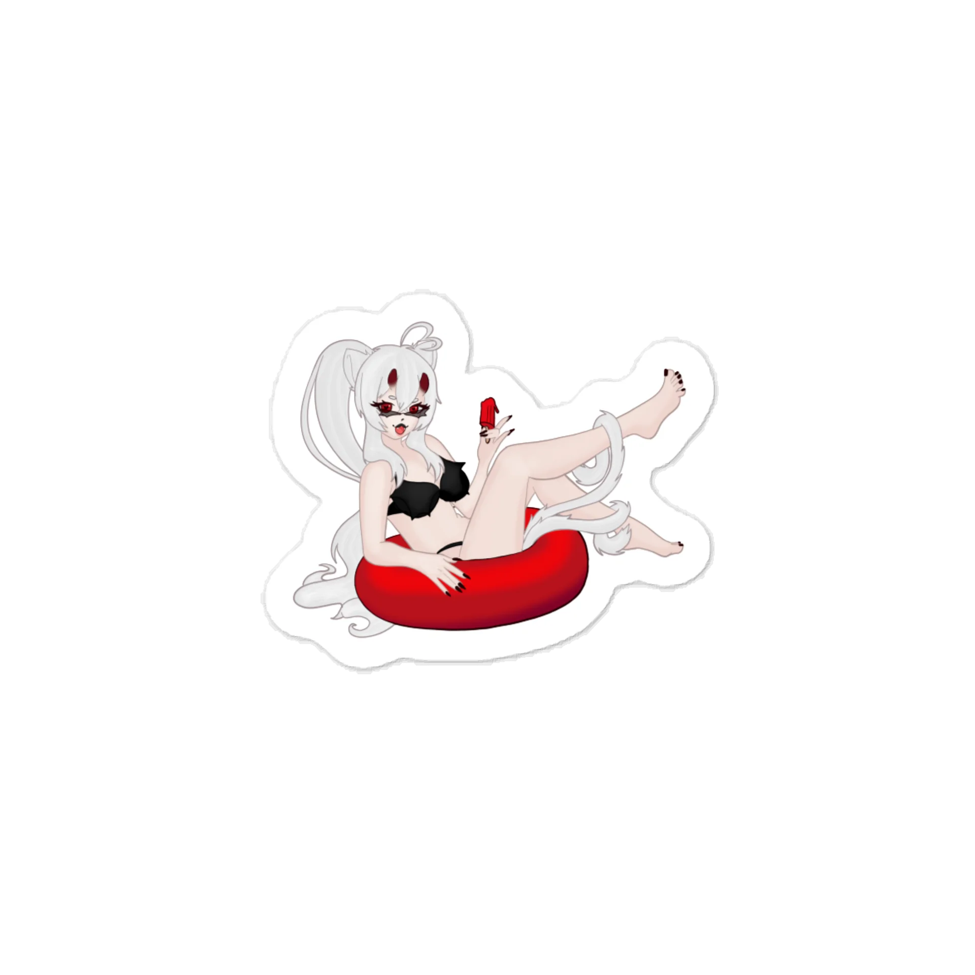 Floatie Neko Vinyl Sticker product image (1)