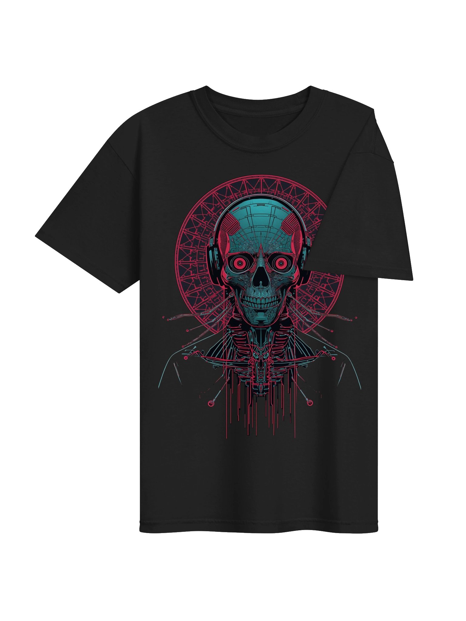 Neon Skull Circuit Heavyweight T-Shirt product image (7)