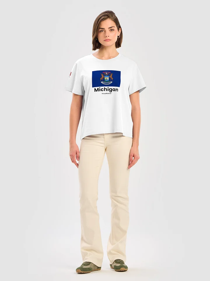 Michigan Women's Ribbed Neck T-Shirt product image (1)