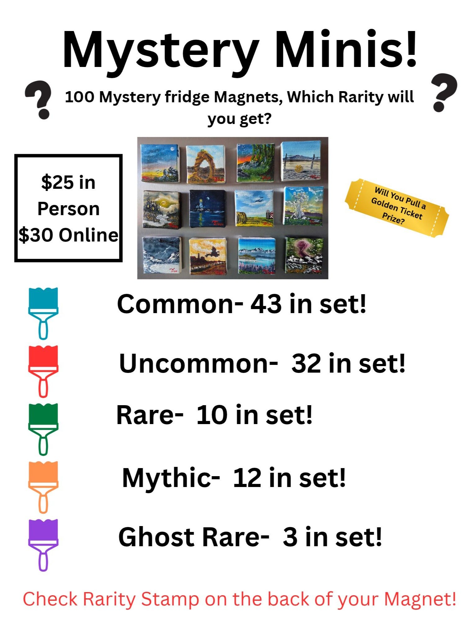 Set 2: Mystery Mini Canvases! | 100 Mystery Minis! | product image (2)