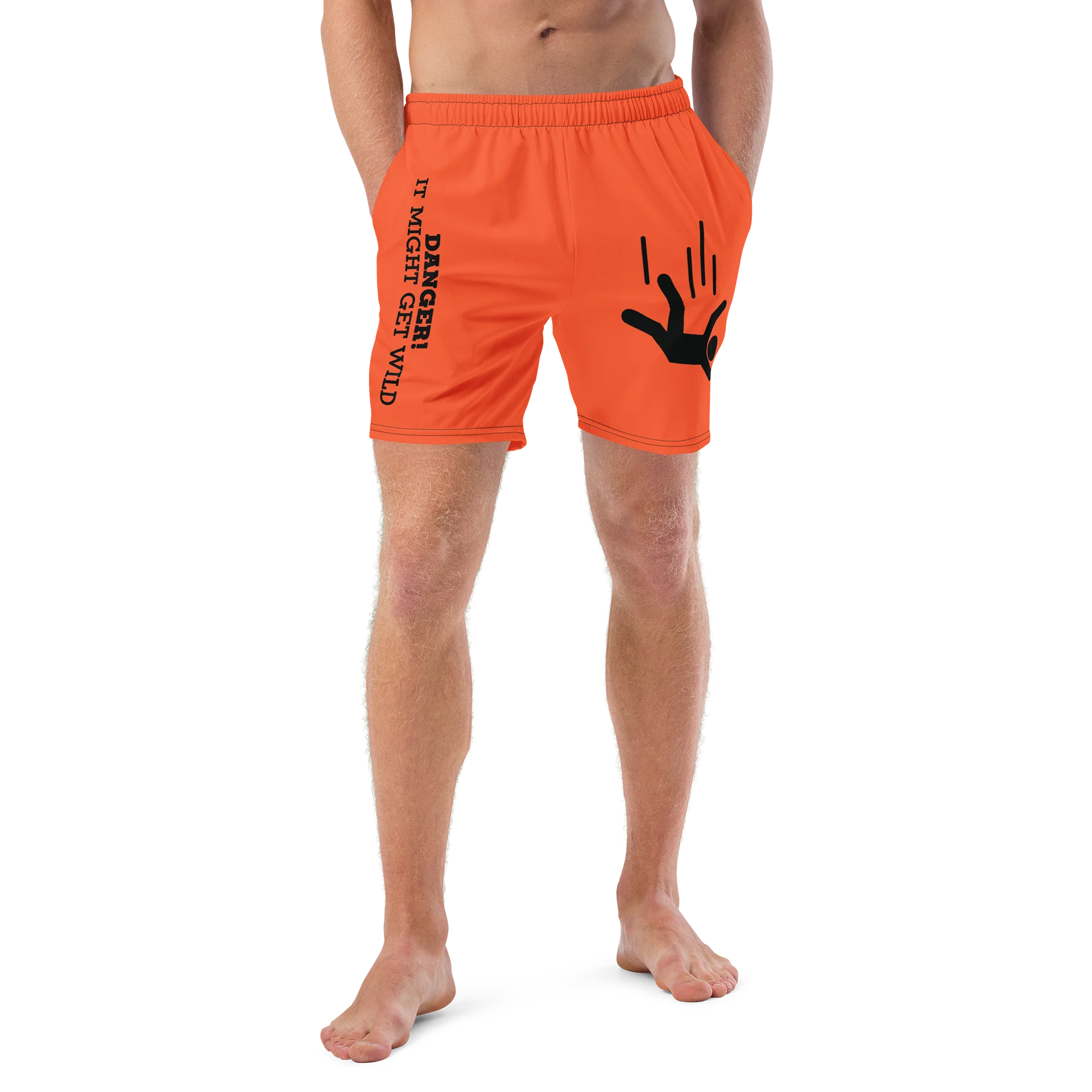 DANGER! - Orange/Black Swim Trunks product image (4)