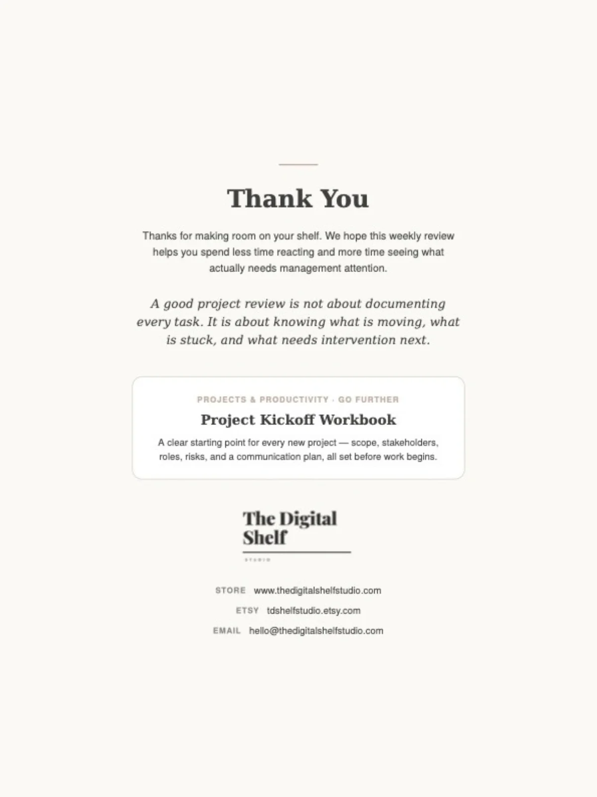 Weekly Project Review Kit product image (4)