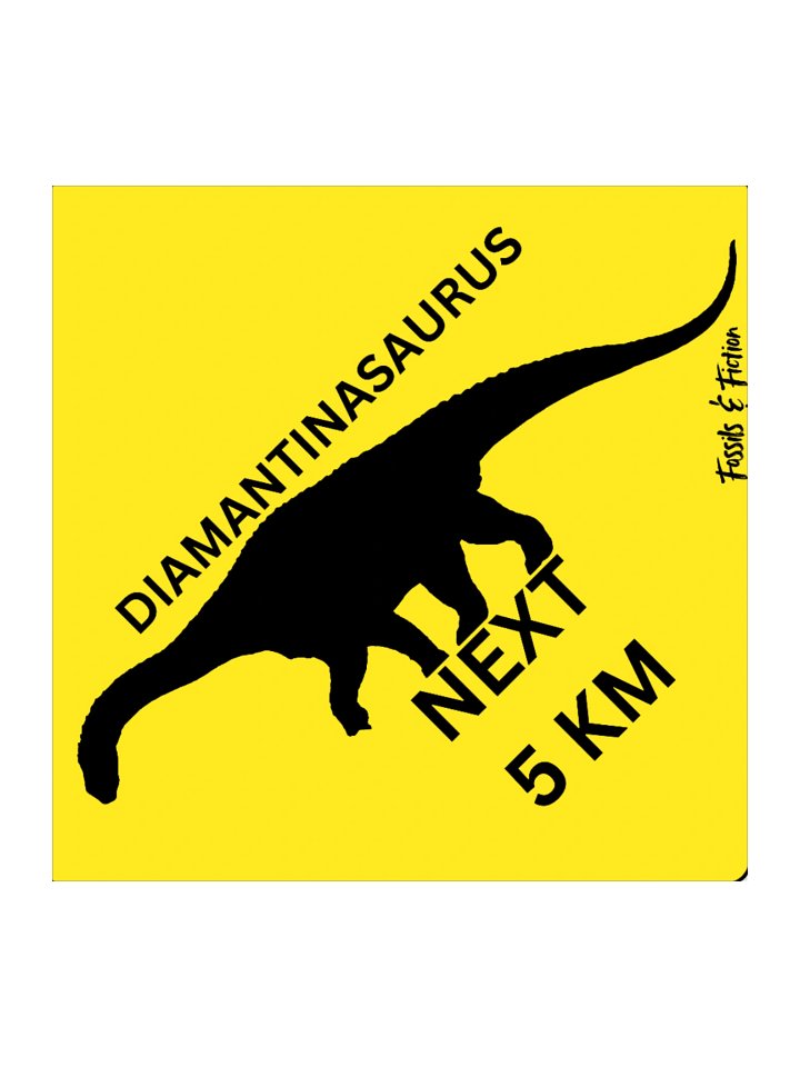 Sauropods Ahead Road Sign (Stickers) product image (1)