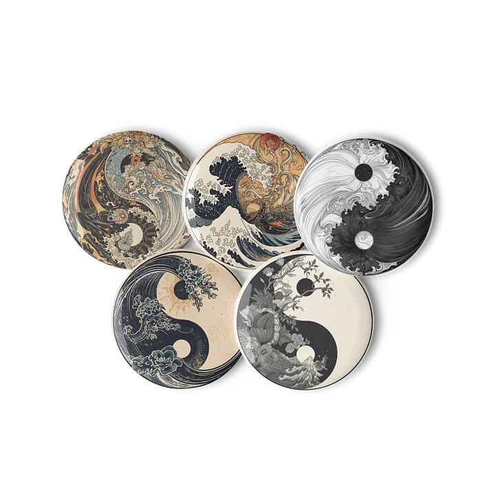 Cosmic Balance Art Pins (set 10) – Abstract Yin & Yang Collection product image (2)