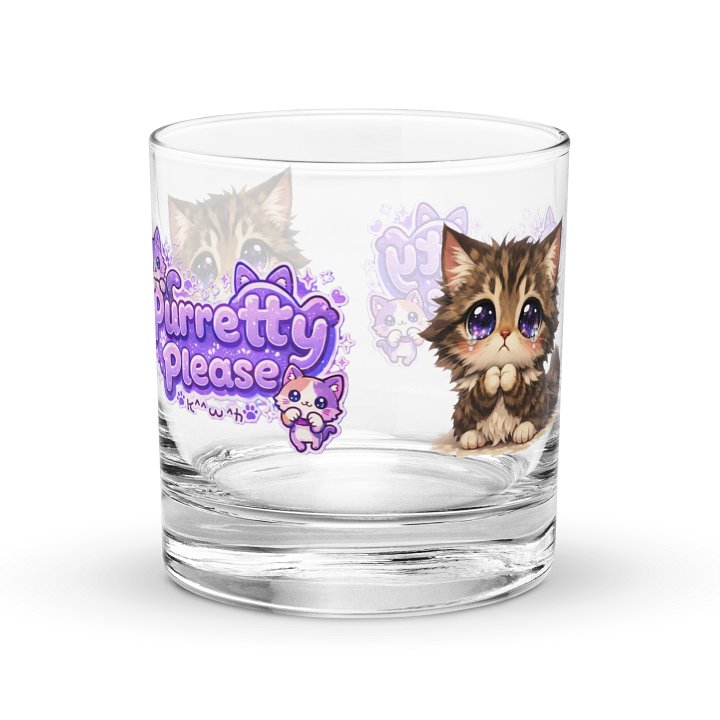 Purretty Please Kitty Rocks Glass product image (1)