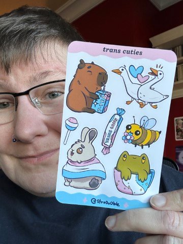 sticker sheet : trans cuties product image (2)