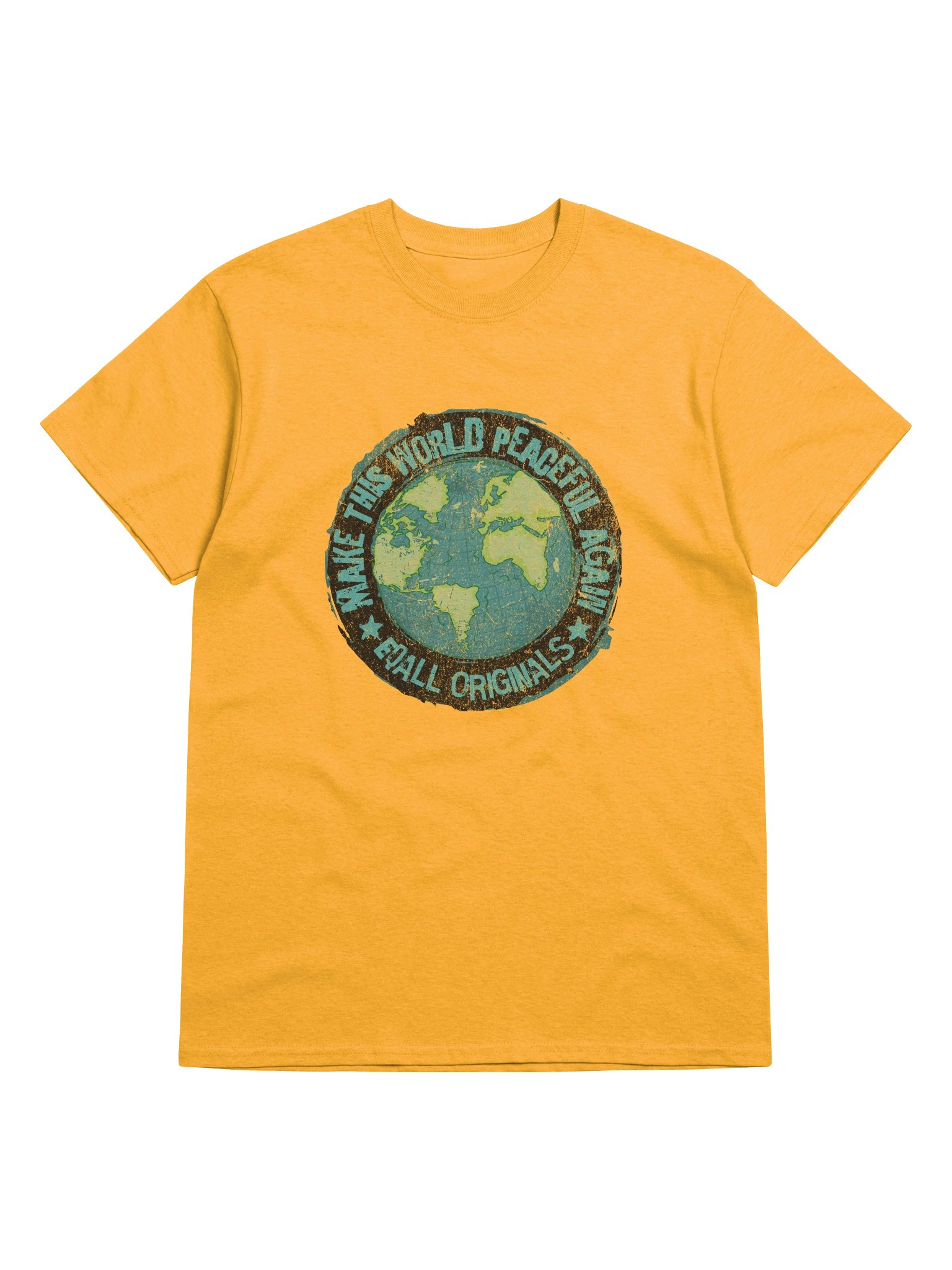 World Peace_EQALL® Originals Unisex Gildan Tee_Black / Turquoise product image (1)