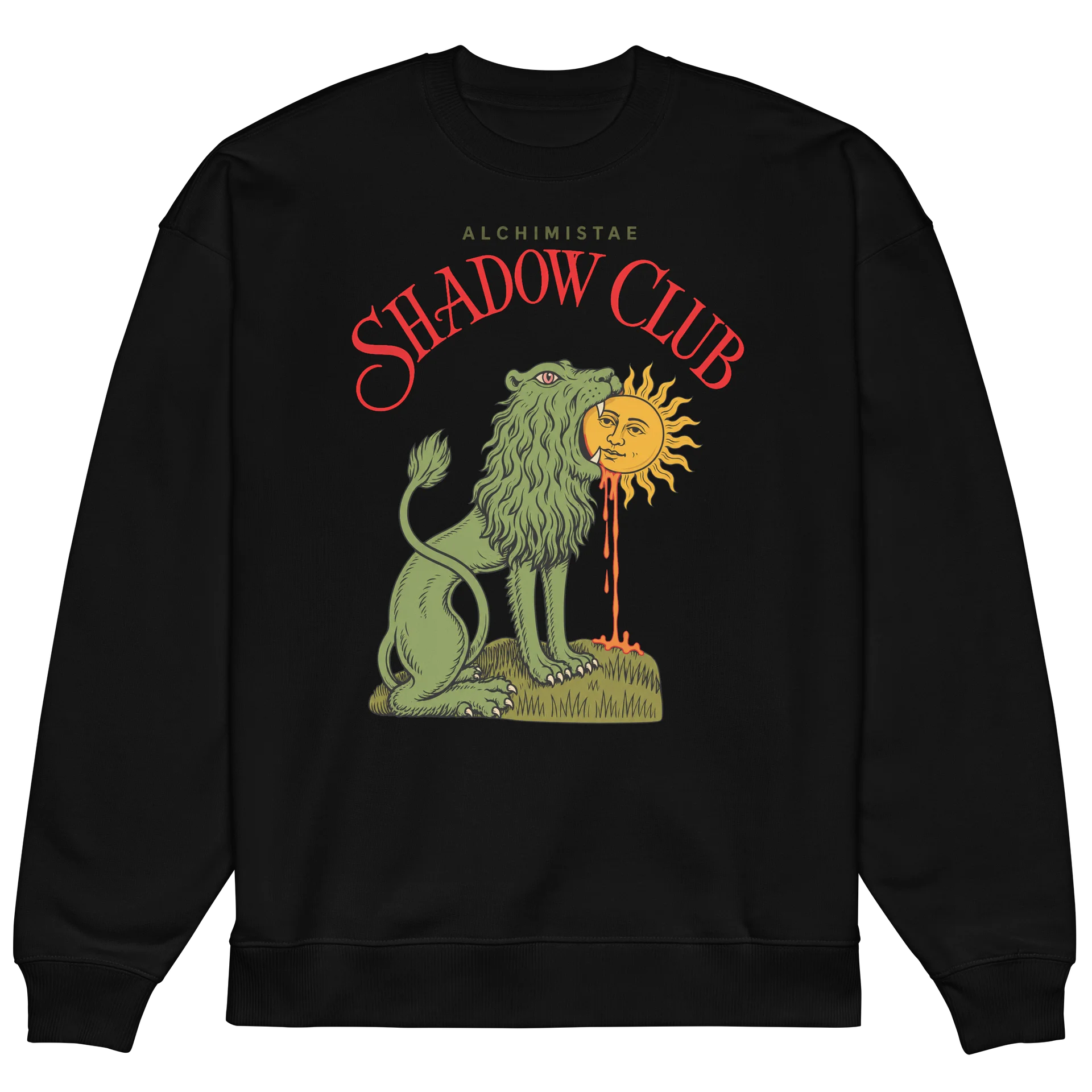 SWEATSHIRT Unisex Oversize Coton Bio Poids Lourd - LION ALCHIMIQUE product image (1)