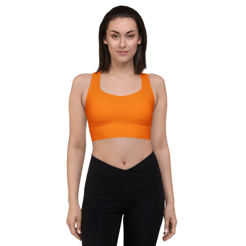 Plain Color Orange Sports Bra product image (1)