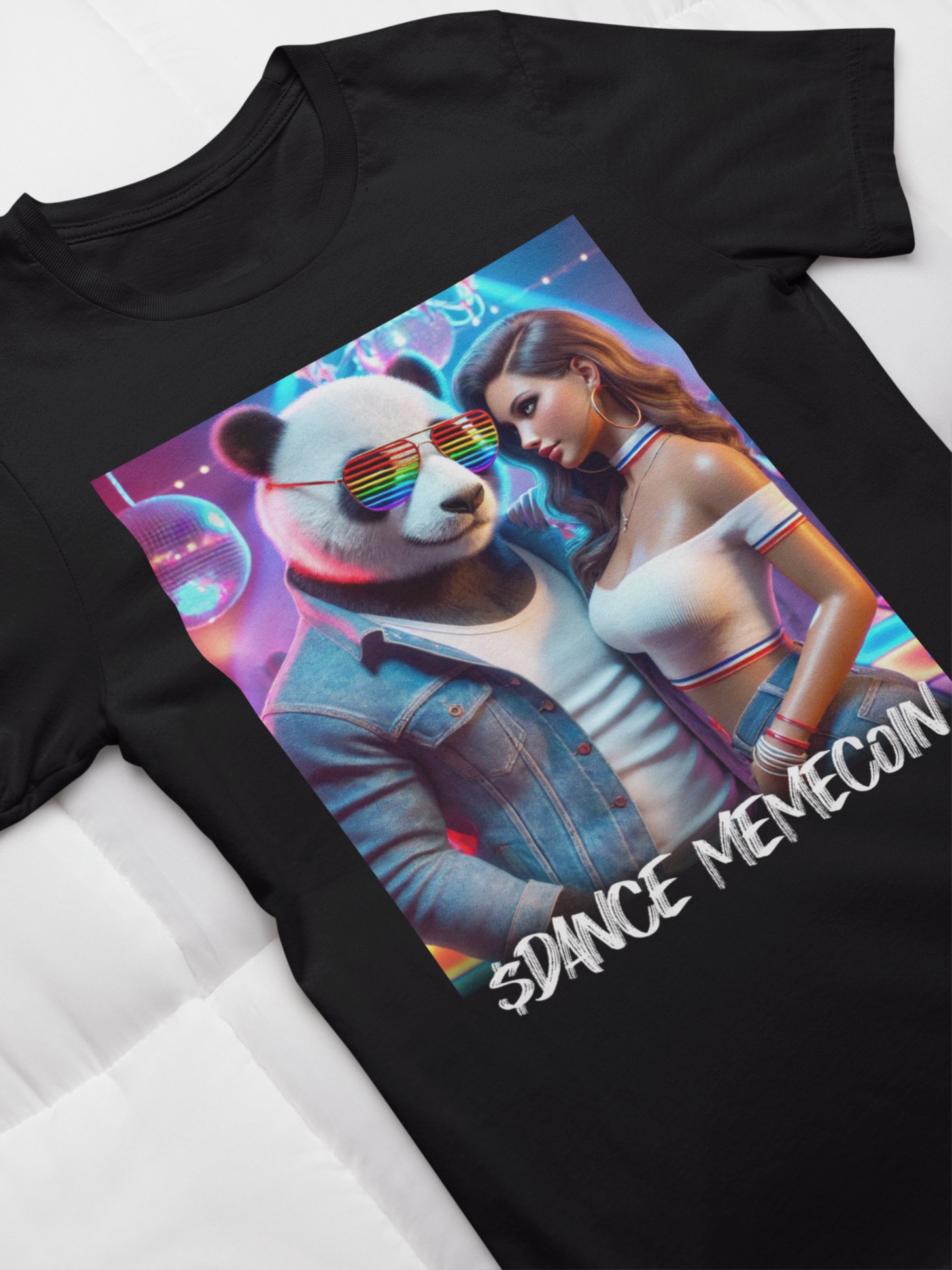 PLAYA PANDA - DANCE MEMECOIN - PREMIUM TEE - BLACK product image (1)