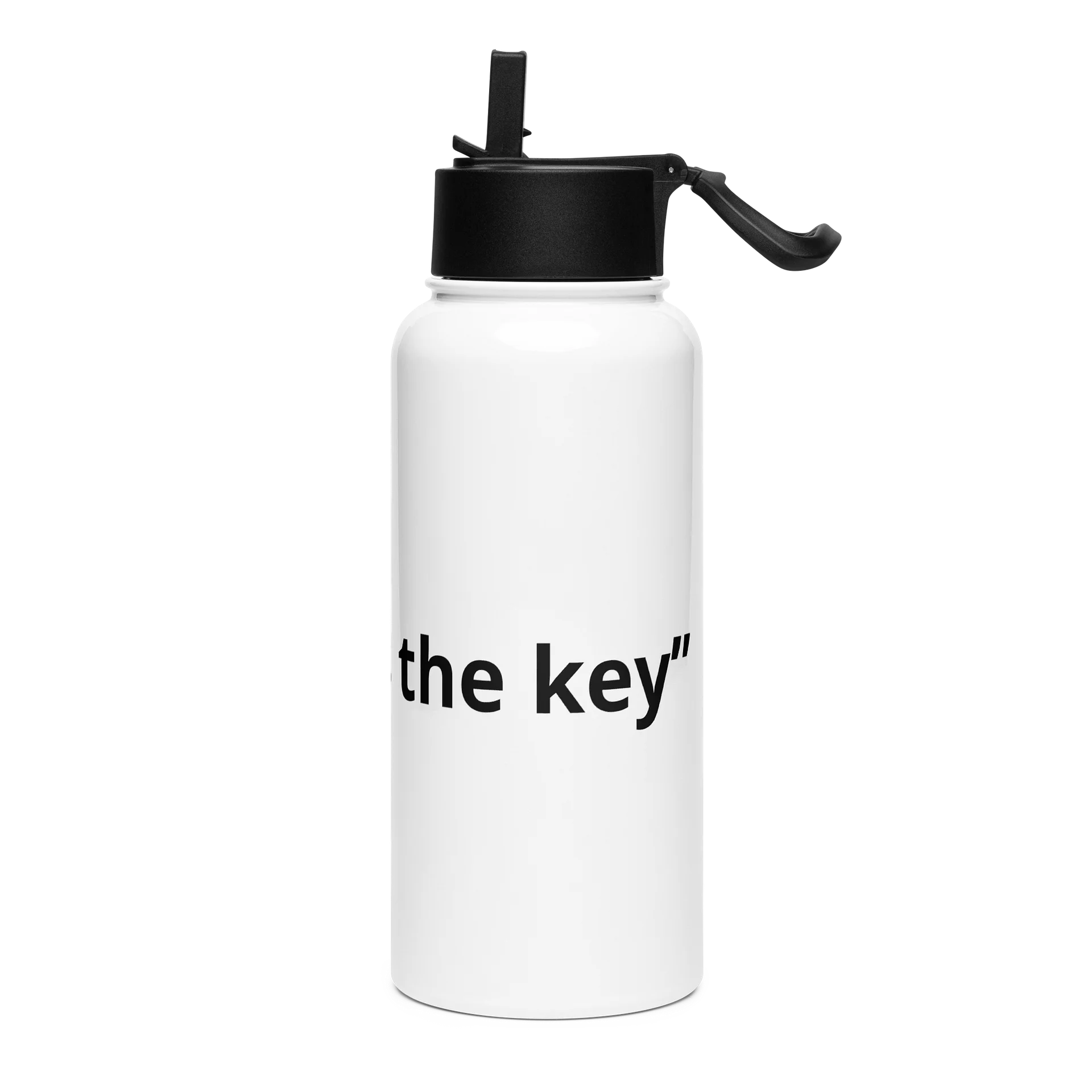 Sleek Black Straw Lid Water Bottle product image (3)